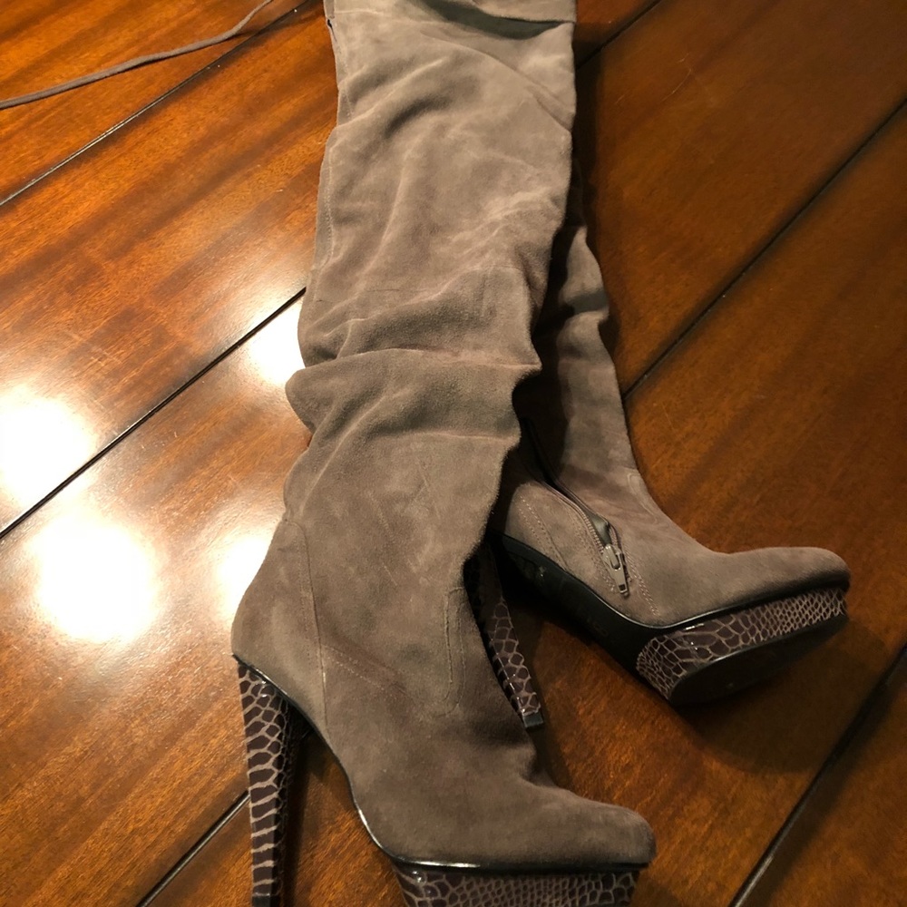 Bakers thigh high suede boots